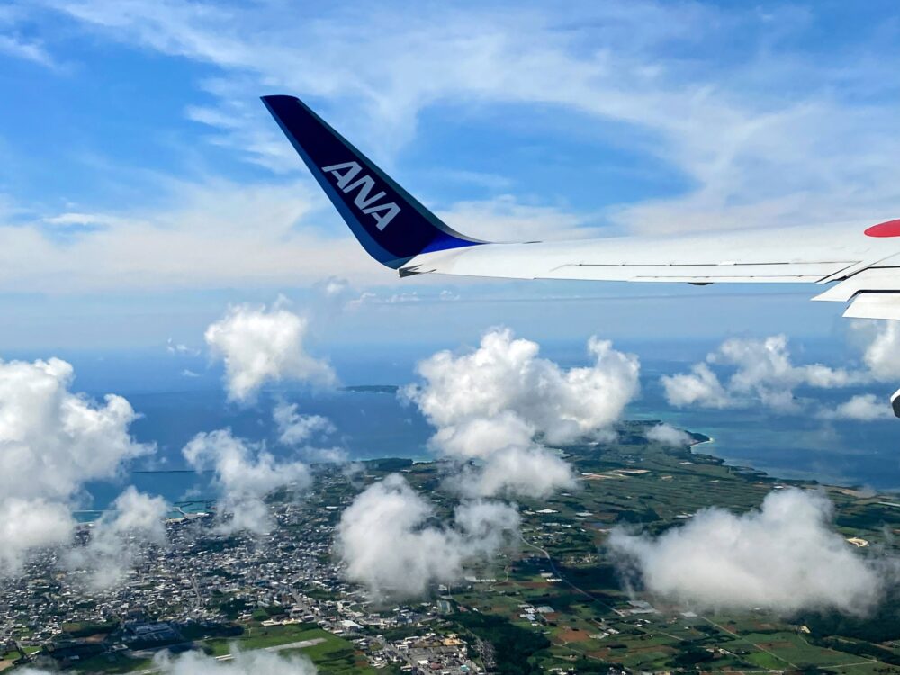 宮古島上空