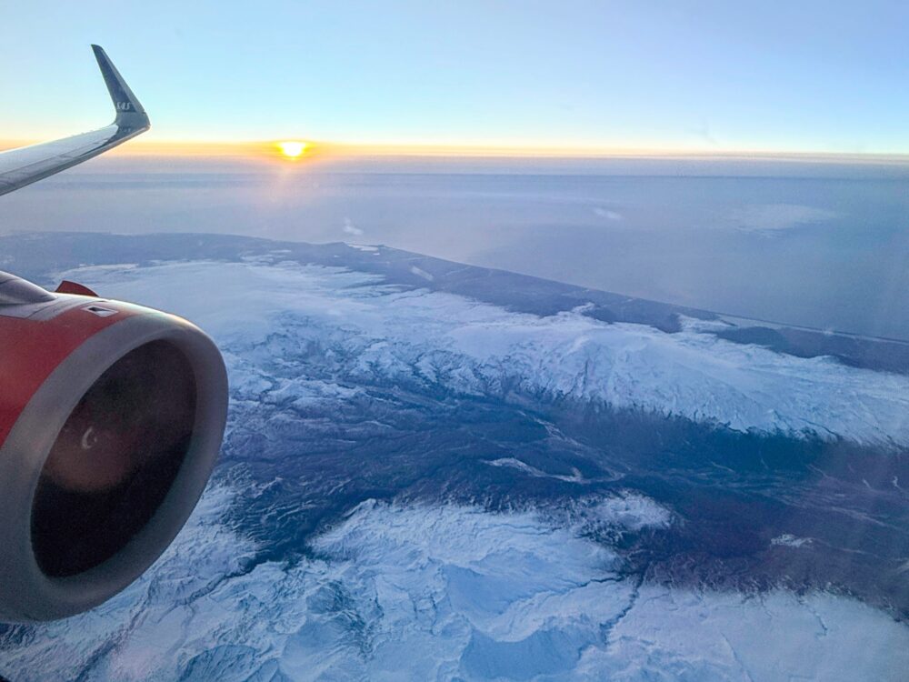 アイスランド上空