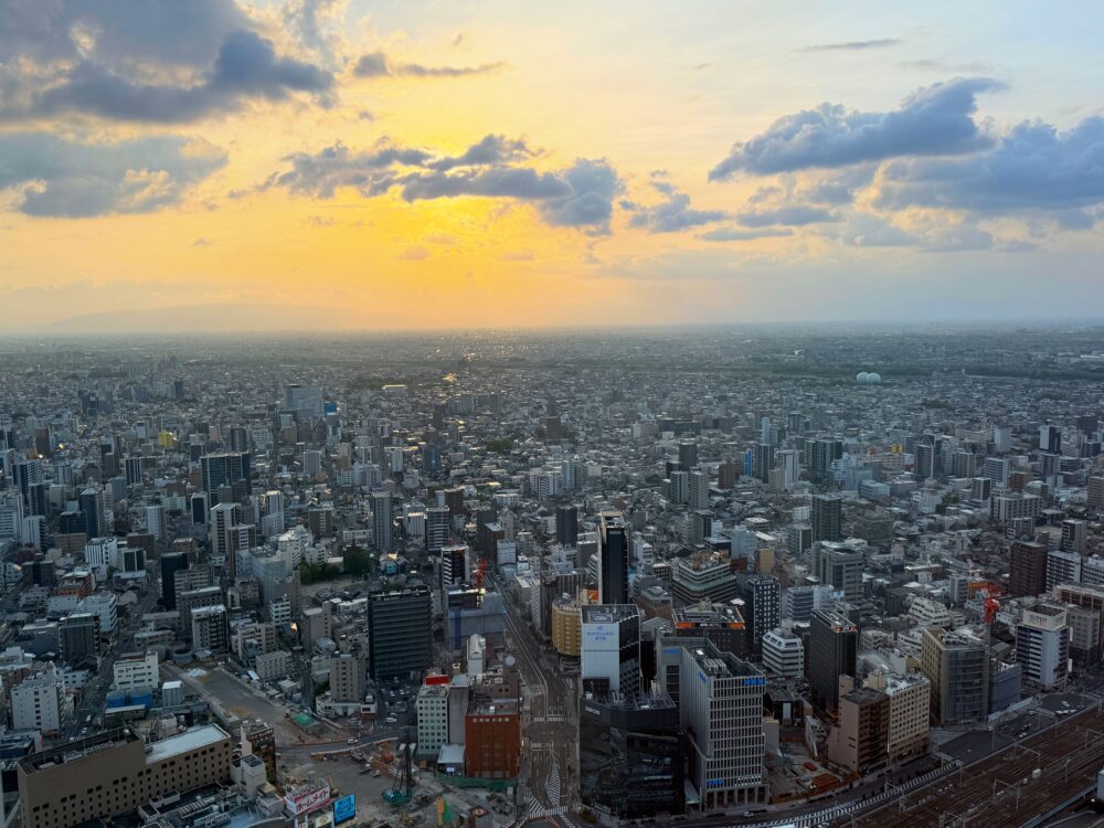 部屋からの夕景