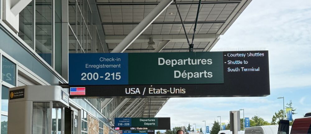米国行き専用のエリア