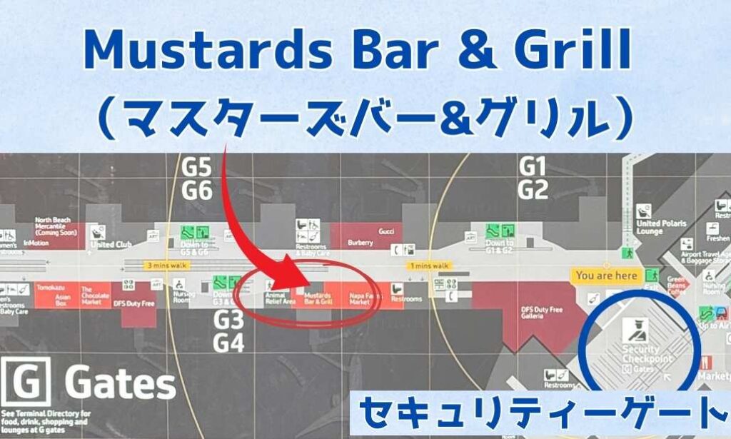 Mustards Bar & Grill （マスターズバー&グリル）場所