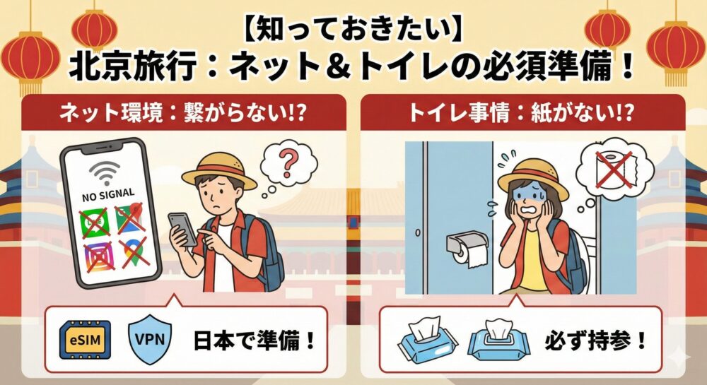 【知っておきたい】北京旅行の「ネット環境」と「トイレ事情」のアイキャッチ