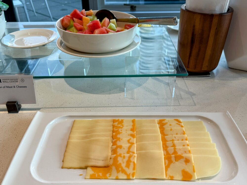 スライスチーズの盛り合わせ。