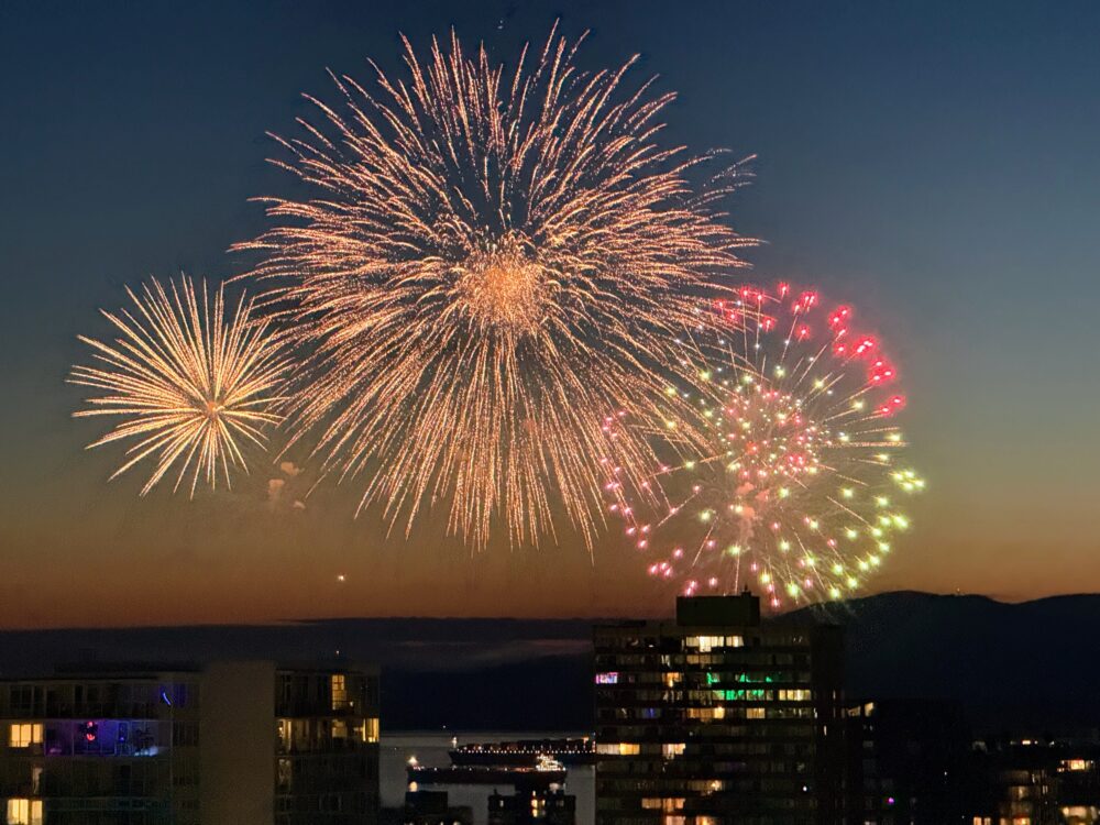 ラウンジから見た「Honda Celebration of Light」