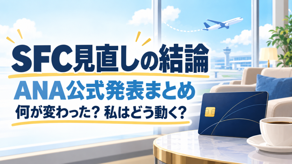 ANA SFC制度見直しの結論とANA公式発表のまとめ。何が変わり、どう動くかを解説