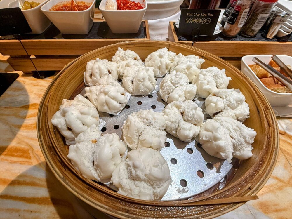 シルバークリスラウンジの蒸籠の包子(チャーシュー饅頭)