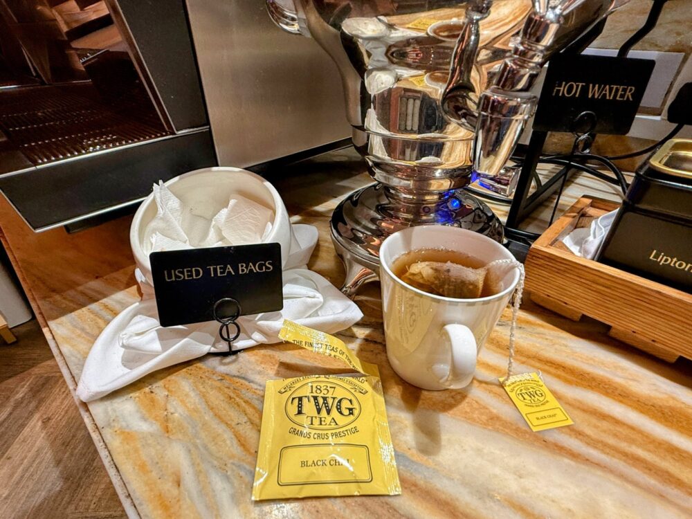 シルバークリスラウンジで淹れたTWG BLACK CHAI(紅茶)